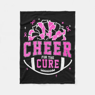 Cheer For The Breast Cancer Awareness Cheerleader  Fleece Blanket