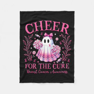 Cheer for The Breast Cancer Awareness Halloween Fleece Blanket