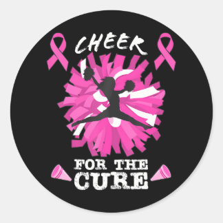 Cheer for The Cure Breast Cancer Awareness Month Classic Round Sticker