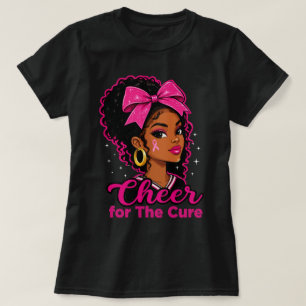 Cheer for The Cure Breast Cancer Cheerleader T-Shirt