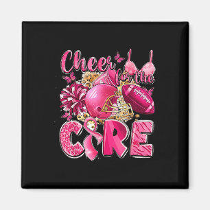 Cheer For The Cure Breast Cancer Football Support Magnet