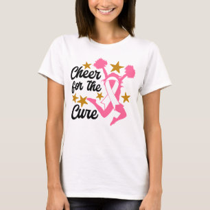 Cheer for the cure cheerleader ribbon stars T-Shirt