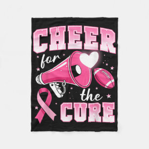 Cheer For The Cure Football Cheerleading Breast Ca Fleece Blanket