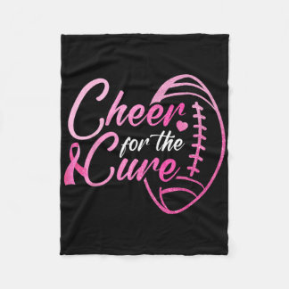 Cheer For The Cure Footbyll Fan Breast Cancer Awar Fleece Blanket