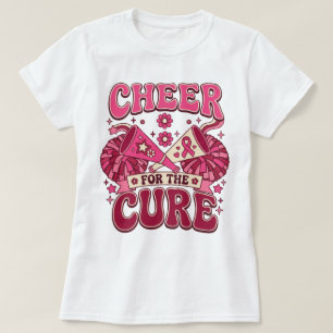 Cheer for The Cure Leopard Cheer Pink Football T-Shirt