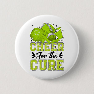 Cheer For The Cure Lymphoma Awareness Footll Cheer 6 Cm Round Badge