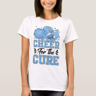 Cheer For The Cure Prostate Cancer Footll Cheerlea T-Shirt