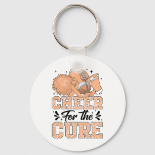 Cheer For The Cure Uterine Cancer Footll Cheerlead Key Ring