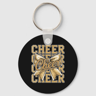 Cheer Funny Cheerleader Coquette Cheerleading Outf Key Ring