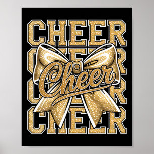 Cheer Funny Cheerleader Coquette Cheerleading Outf Poster