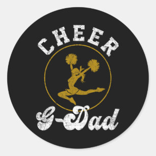 Cheer G Dad Cheerleading Lover Fathers Day Classic Round Sticker