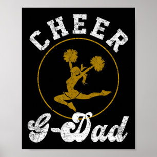 Cheer G Dad Cheerleading Lover Fathers Day Poster