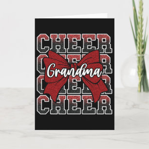 Cheer G-ma Grandma Bow Sport Cheerleader Cheerlead Card