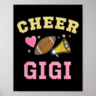 Cheer Gigi Heart Fan Cheerleader Cheerleading Foot Poster