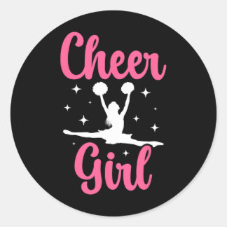 Cheer Girl Cheerleader Cheerleading _1  Classic Round Sticker