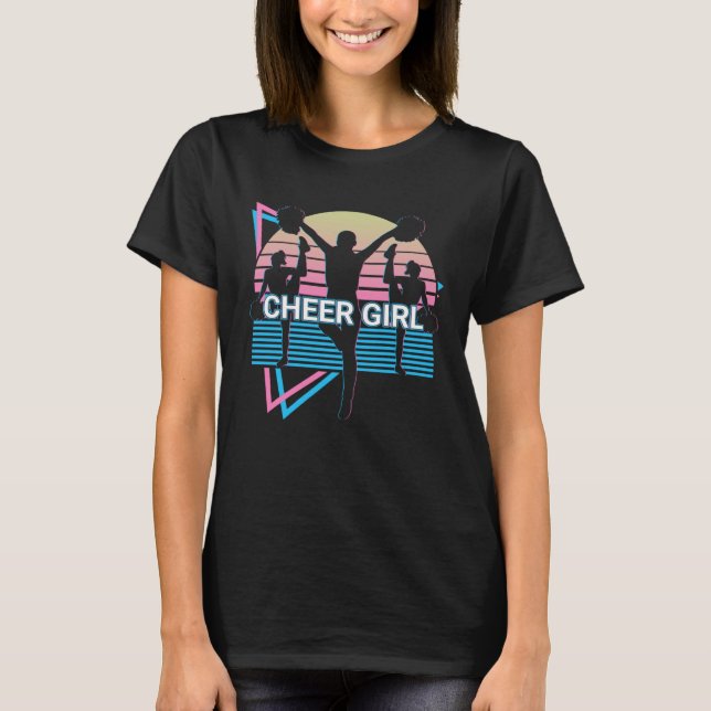 Cheer Girl Cheerleader Retro Cheeerleading T-Shirt (Front)