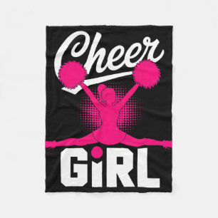 Cheer Girl Cheerleading Cheerleader Fleece Blanket