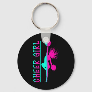 Cheer Girl Cheerleading Women Cheering Cheerleader Key Ring