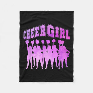 Cheer Girl Funny Cheerleading Quote Cheerleader Te Fleece Blanket