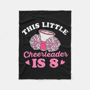 Cheer Girl Quote For 8 Year Old Cheerleader Girl Fleece Blanket