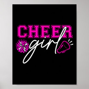 Cheer Girl Sideline Dancing Team Support Cheerlead Poster