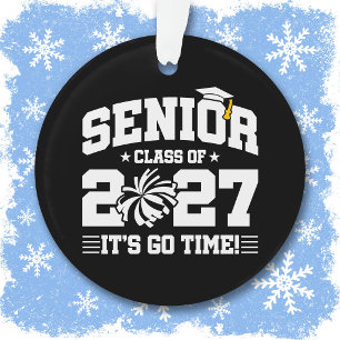 Cheer Graduation Go Time Senior Class of 2027 Ornament