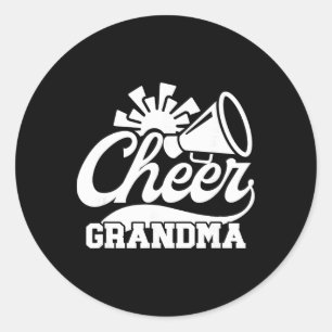 Cheer Grandma Cheerleading Grandma Cheerleader Gra Classic Round Sticker