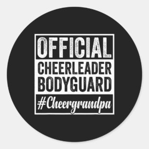 Cheer Grandpa Cheerleading Official Cheerleader Bo Classic Round Sticker