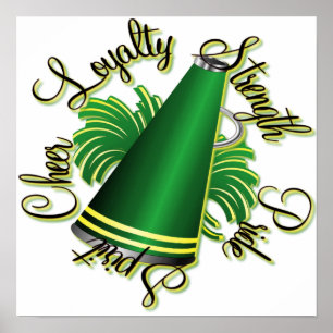 Cheer Green and Yellow Qualities Poster