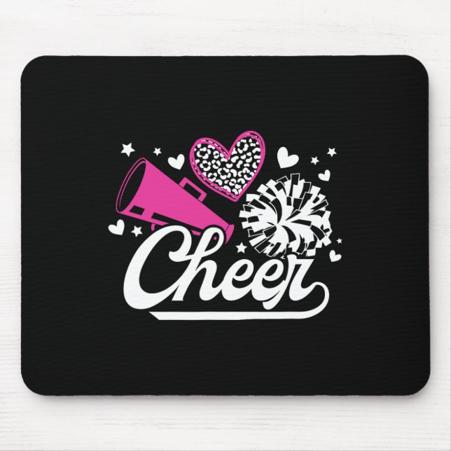 Cheer Heart Cheerleading Cheerleader  Mouse Mat (Front)
