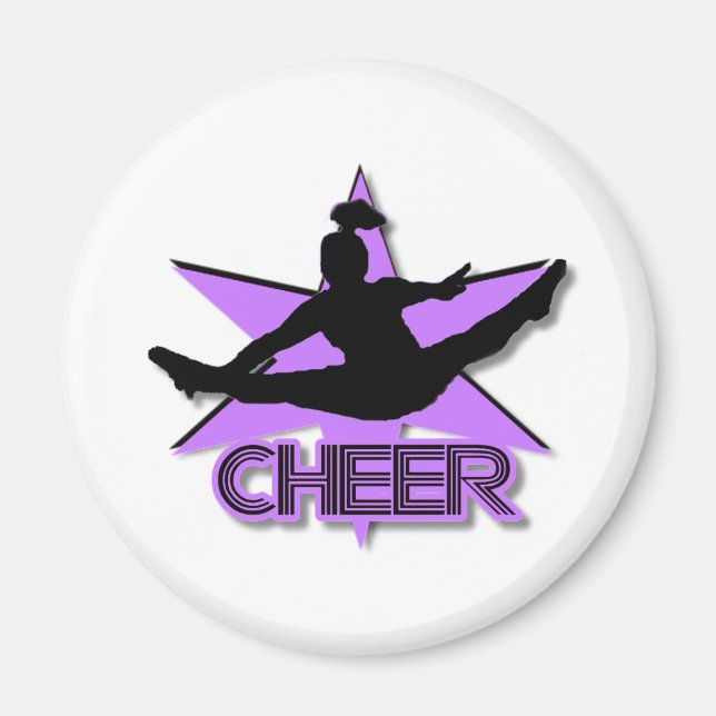 Cheer in purple magnet (Front)