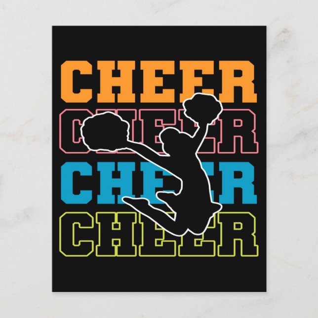 Cheer Jump Cheerleader Gif | Cheerleading Cute Des Flyer (Front)