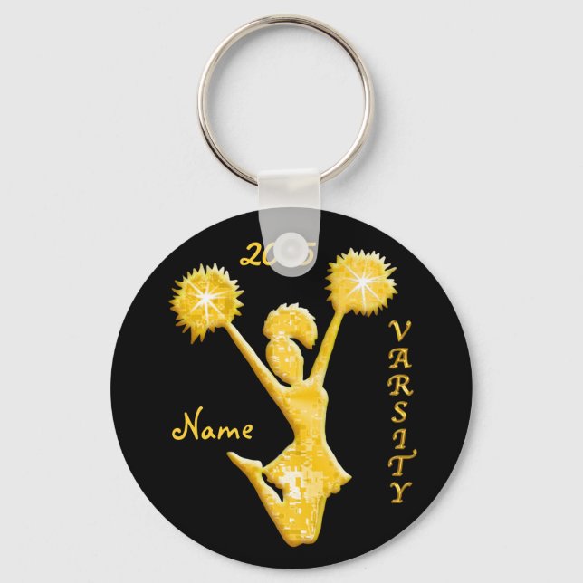 Cheer Keychains with YEAR and Cheerleader's NAME (Front)