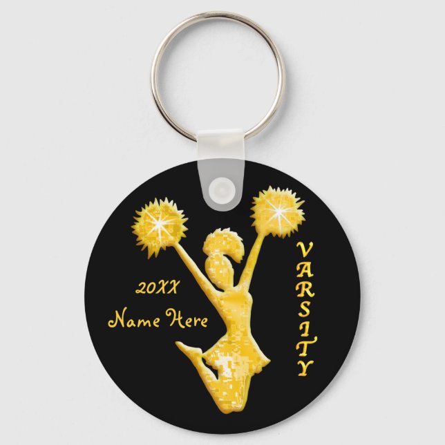 Cheer Keychains with YEAR and Cheerleader's NAME (Front)