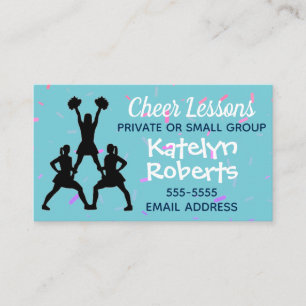 Cheer Lessons Turquoise Business Card