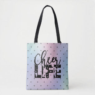 Cheer Life Glamourous Cheerleading Star Gradient   Tote Bag