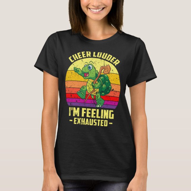 Cheer Louder I'm Feeling Exhausted Triathlon Marat T-Shirt (Front)
