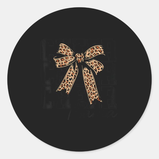 Cheer Mama Cheerleader Mum Cheer Mum Biggest Fan M Classic Round Sticker (Front)