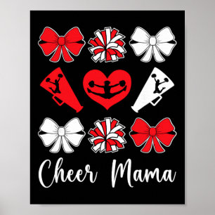 Cheer Mama Coquette Cheer Mom Of A Cheerleader Mom Poster