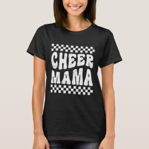 Cheer Mama Retro Groovy Funny For Mom Footll Seaso T-Shirt