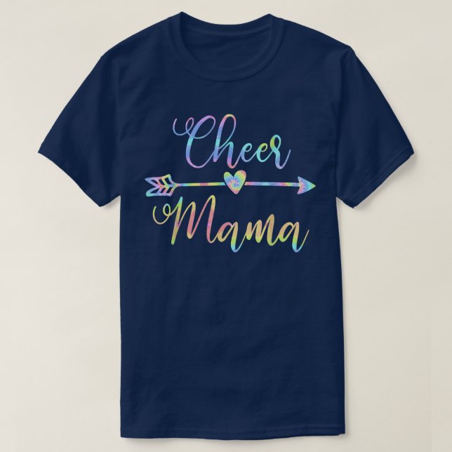 Cheer Mama Tie Dye Cheerleader Mum Costume Gift  T-Shirt (Design Front)