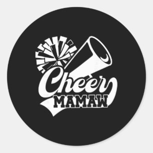Cheer Mamaw Grandma Mamaw Of A Cheerleader Mamaw Classic Round Sticker