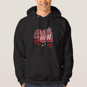 Cheer Memaw Biggest Fan Leopard Print And Pom Pom Hoodie