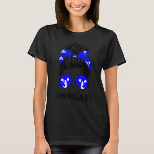 Cheer Memaw Life Messy Bun Hair Cheerleading Mothe T-Shirt