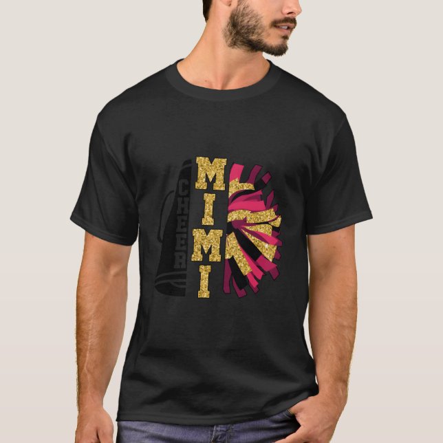 Cheer Mimi Of A Cheerleader Mimi Grandma T-Shirt (Front)