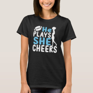 Cheer Mom Football Son Cheerleading Daugher Cheer T-Shirt