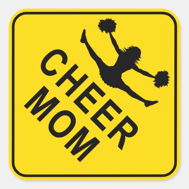Cheer Mom Square Sticker (Front)