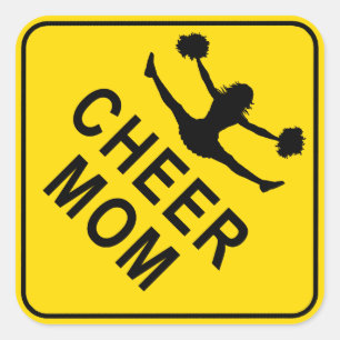 Cheer Mom Square Sticker