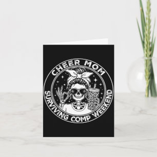 Cheer Mom Surviving Comp Weekend Funny Cheerleadin Card