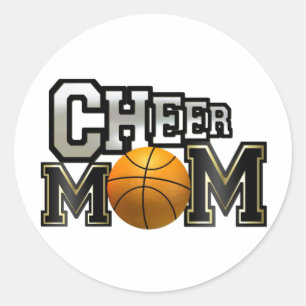 Cheer Mum (basketball) Classic Round Sticker